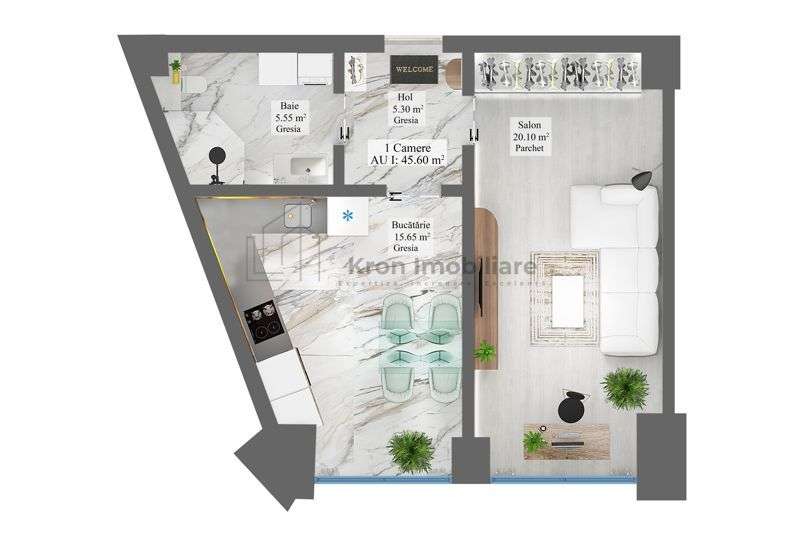 Apartament 1 camera-1