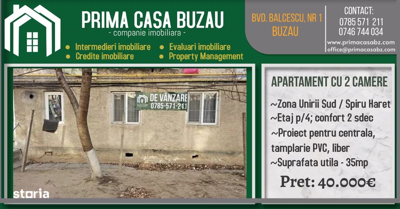 Apartament cu 2 camere ~ zona Spiru Haret ~ parter din 4