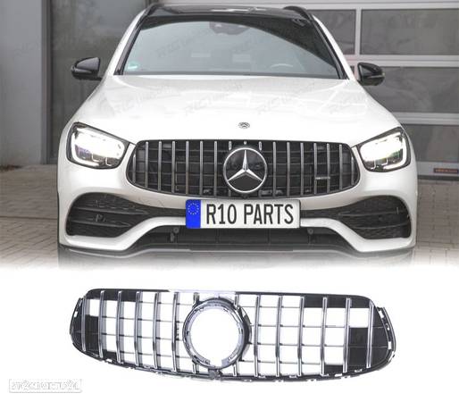 GRELHA FRONTAL MB GLC X253 SUV 20- AMG PRETO CROMO - 1