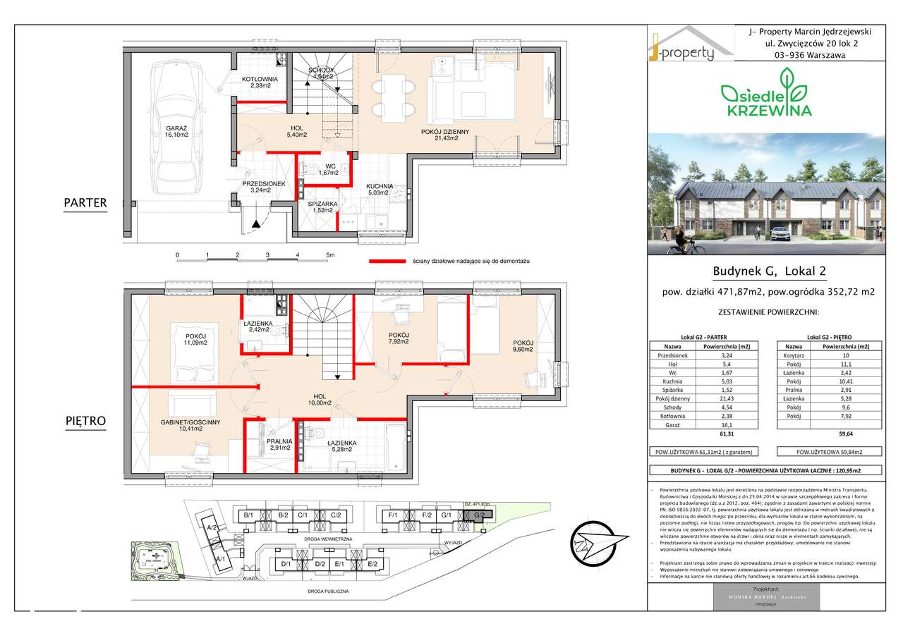 Bliźniak skrajny 120 m2, kameralne osiedle,  blisko PKP Halinów - Pełny obrazek: 2/10