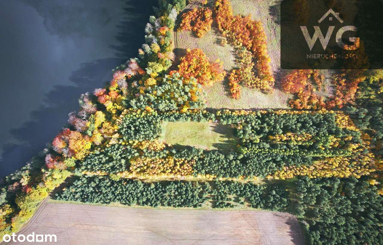 Wyjątkowa działka nad jeziorem – zjawiskowy widok, cisza i las!-3