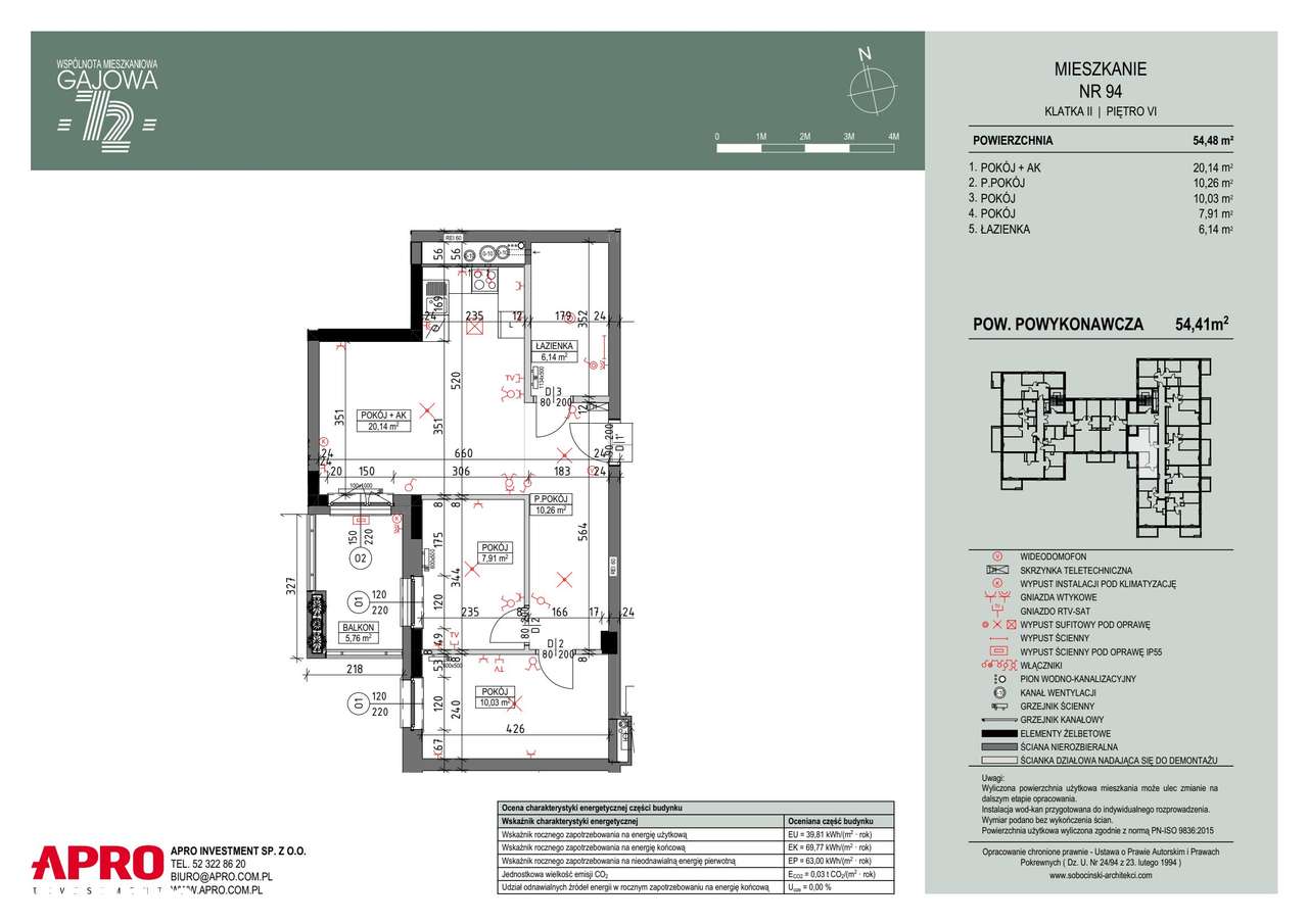 Gajowa 72 | mieszkanie 3-pok. | M-06-94 - Pełny obrazek: 2/6