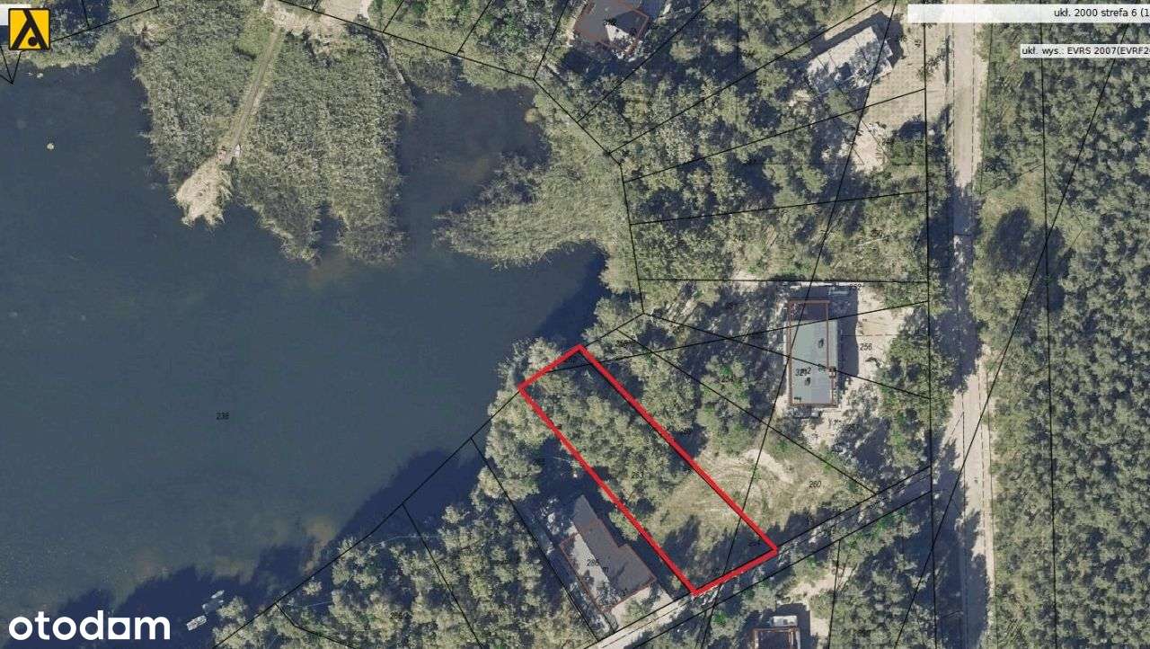 Działka nad Jeziorem Nagus z linią brzegową-1