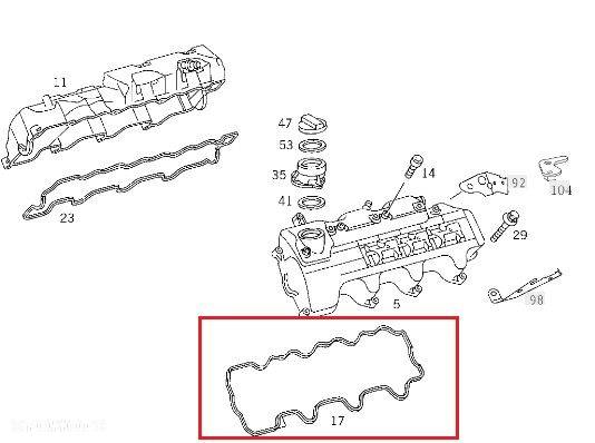 MERCEDES C-KLASA CLK Uszczelka pokrywy zaworow - 2