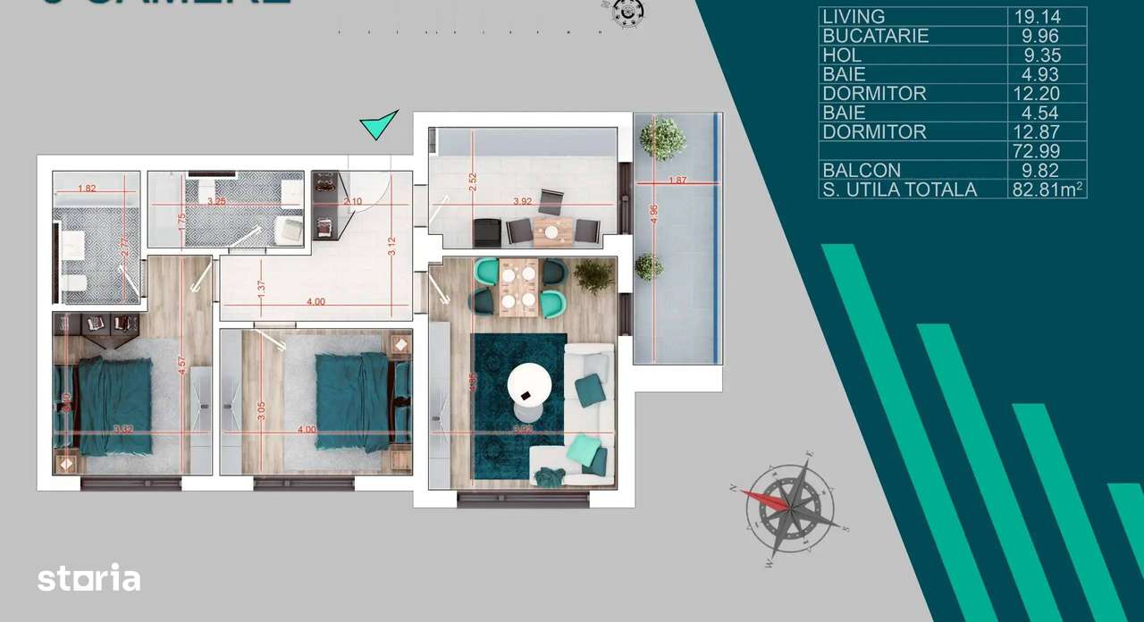 Apartament 3 Camere Decomandat Theodor Pallady Metrou Nicolae Teclu - Imagine principală: 4/4