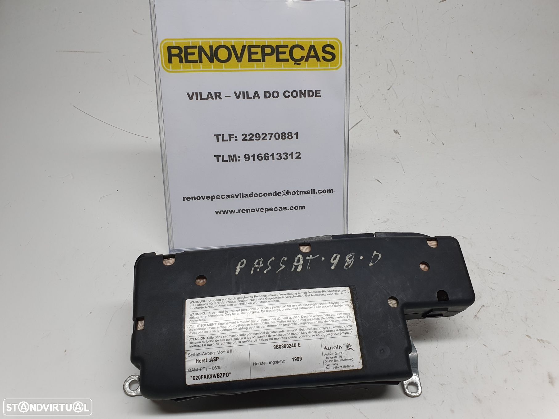 Airbag Banco Dto Volkswagen Passat (3B2) - 1