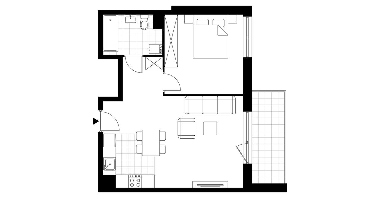 2-pokojowe mieszkanie 47m2 + balkon Bez Prowizji - Pełny obrazek: 3/8