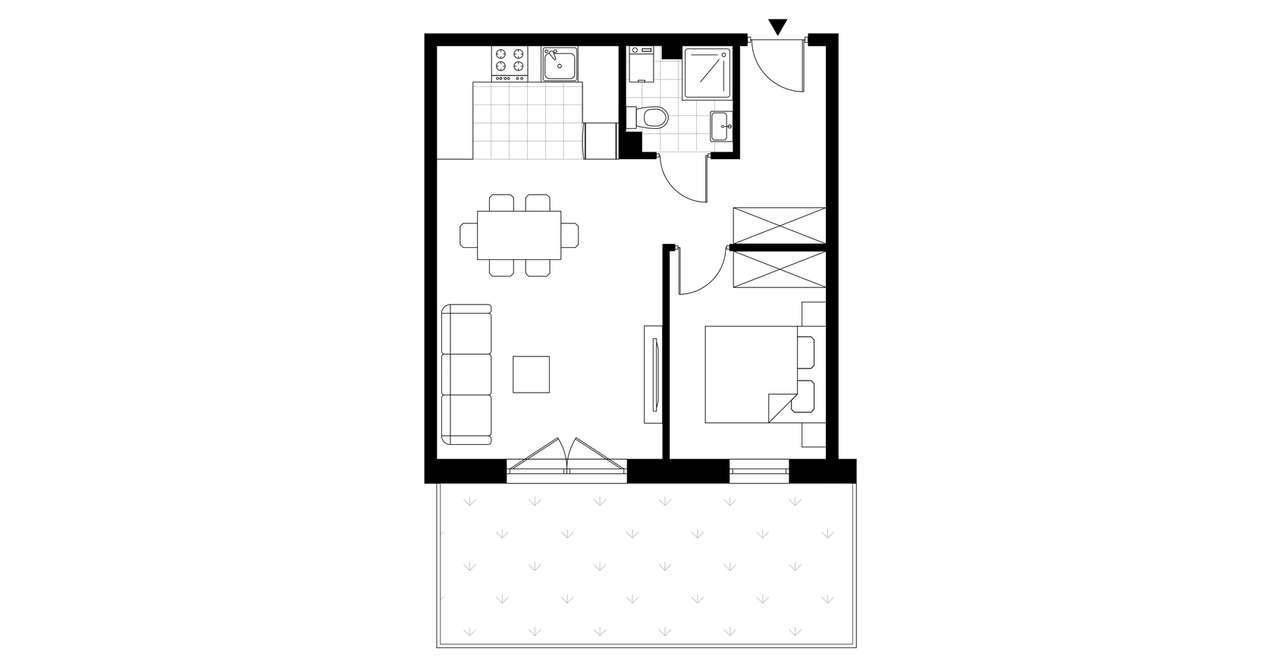 Skandinavia | mieszkanie 2-pok. | B.0.3 - Pełny obrazek: 3/8