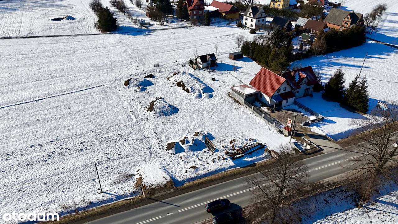 Działka z projektem budynku usługowego- Mszana- Dolna ul. Krakowska-6