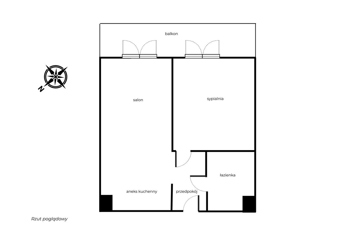 Świeżo wykończone mieszkanie 2-pokojowe – niskie opłaty!-16