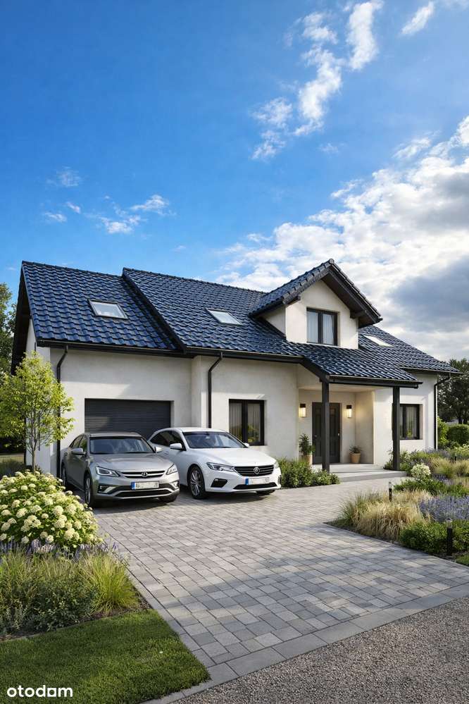 Nowoczesny dom w stanie surowym  z garażem w spokojnej okolicy-0