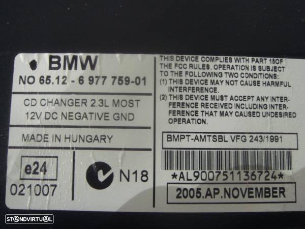 Leitor Cd Changer Bmw 1 (E87) - 3