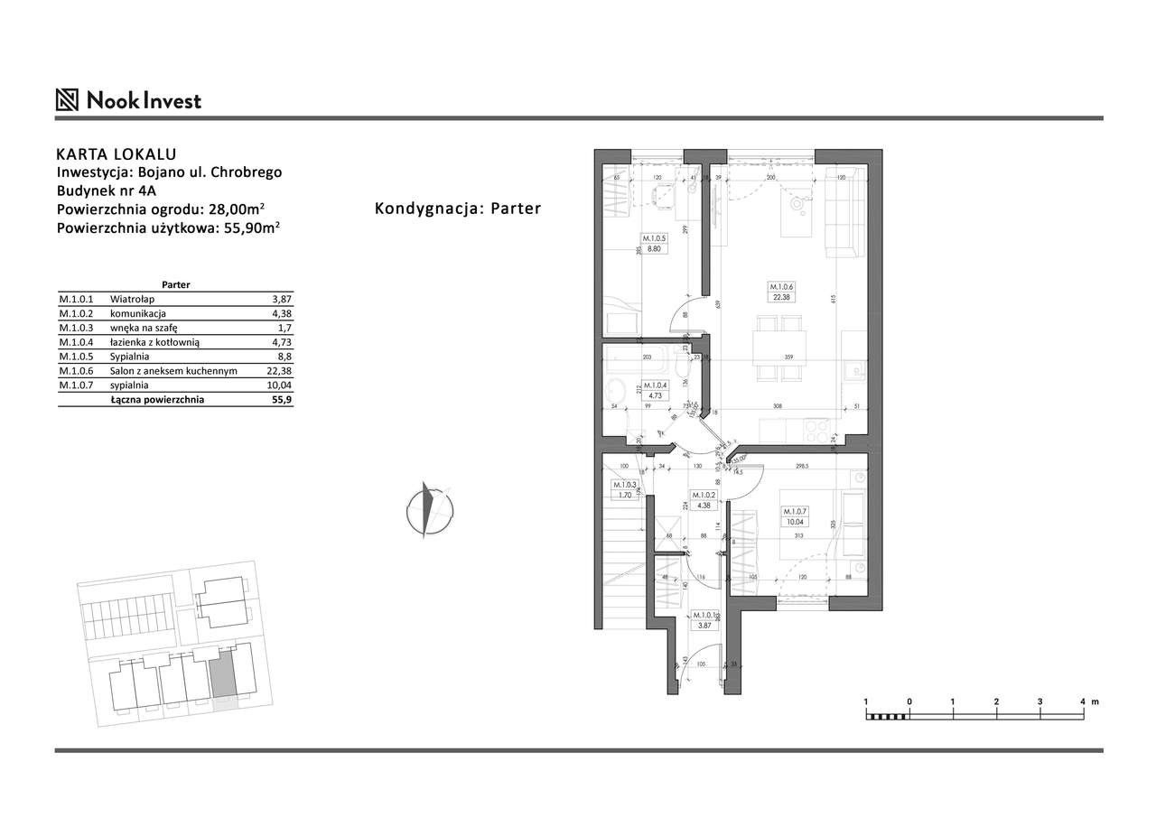 3-pokojowe mieszkanie 55m2 + ogródek Bezpośrednio - Pełny obrazek: 2/7