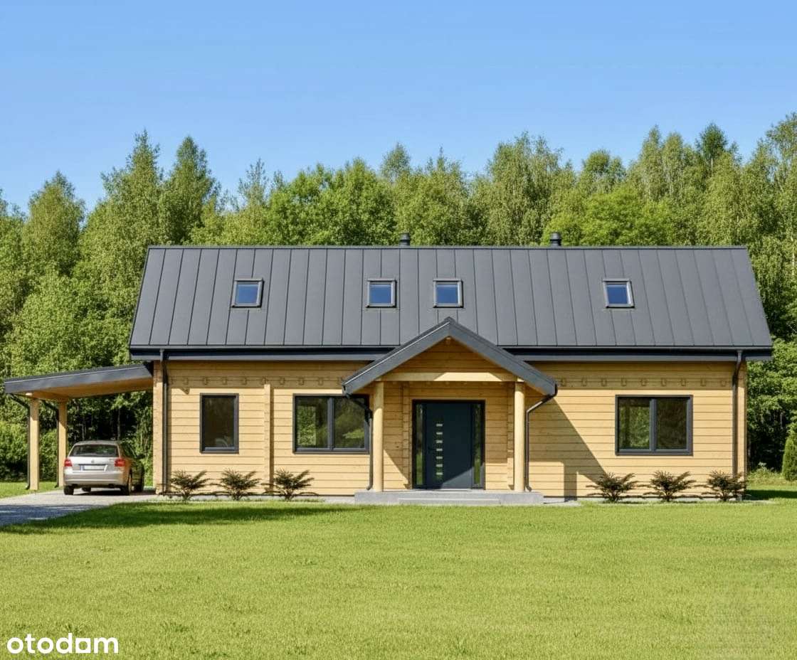 Nieruchomość z rozpoczętą budową domu drewnianego – Rogóźno, Roztocze - Pełny obrazek: 4/19