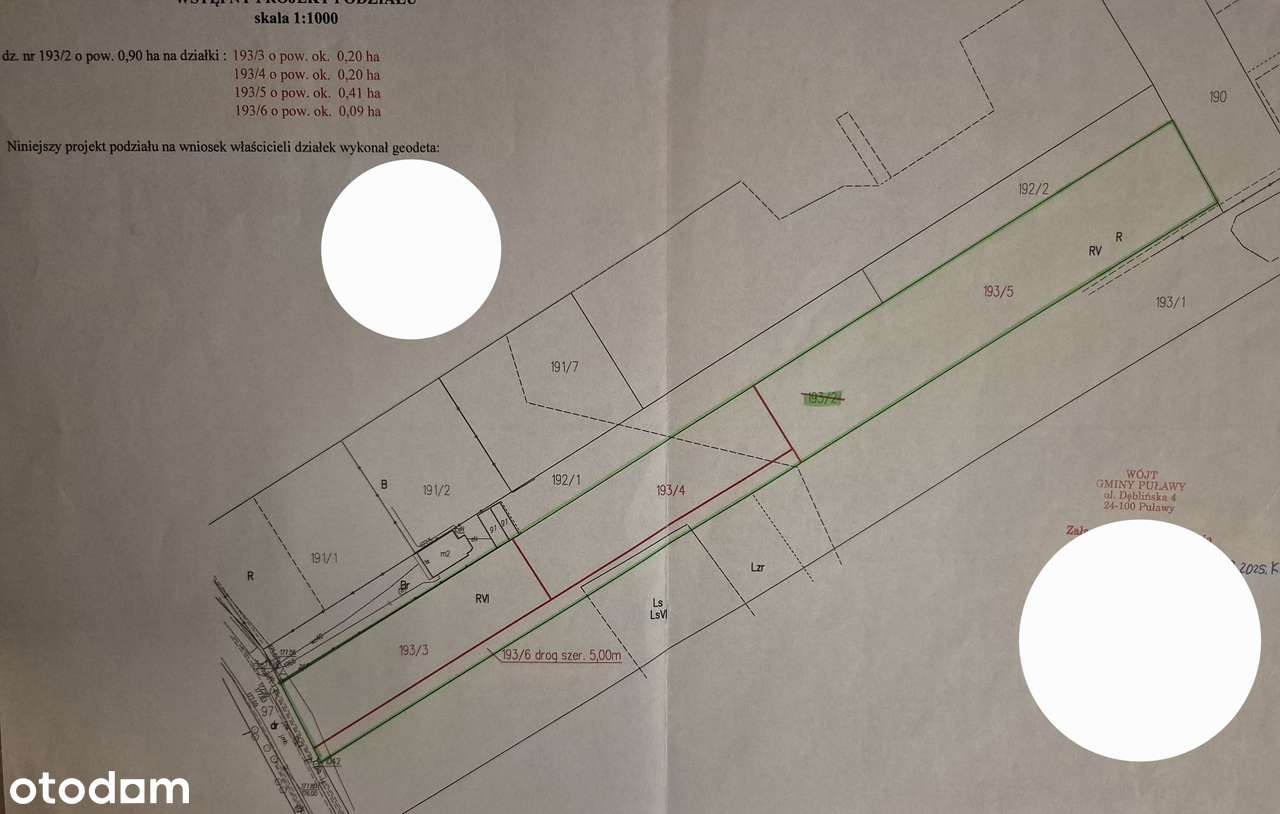 Piękna działka budowlana 20ar - Tomaszów / k. Puław - Pełny obrazek: 5/15