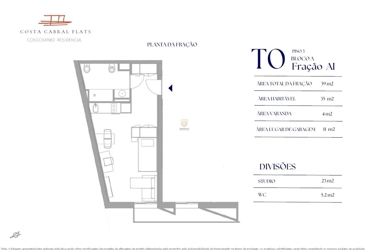 Apartamento T0 Venda em Paranhos,Porto - Grande imagem: 5/6