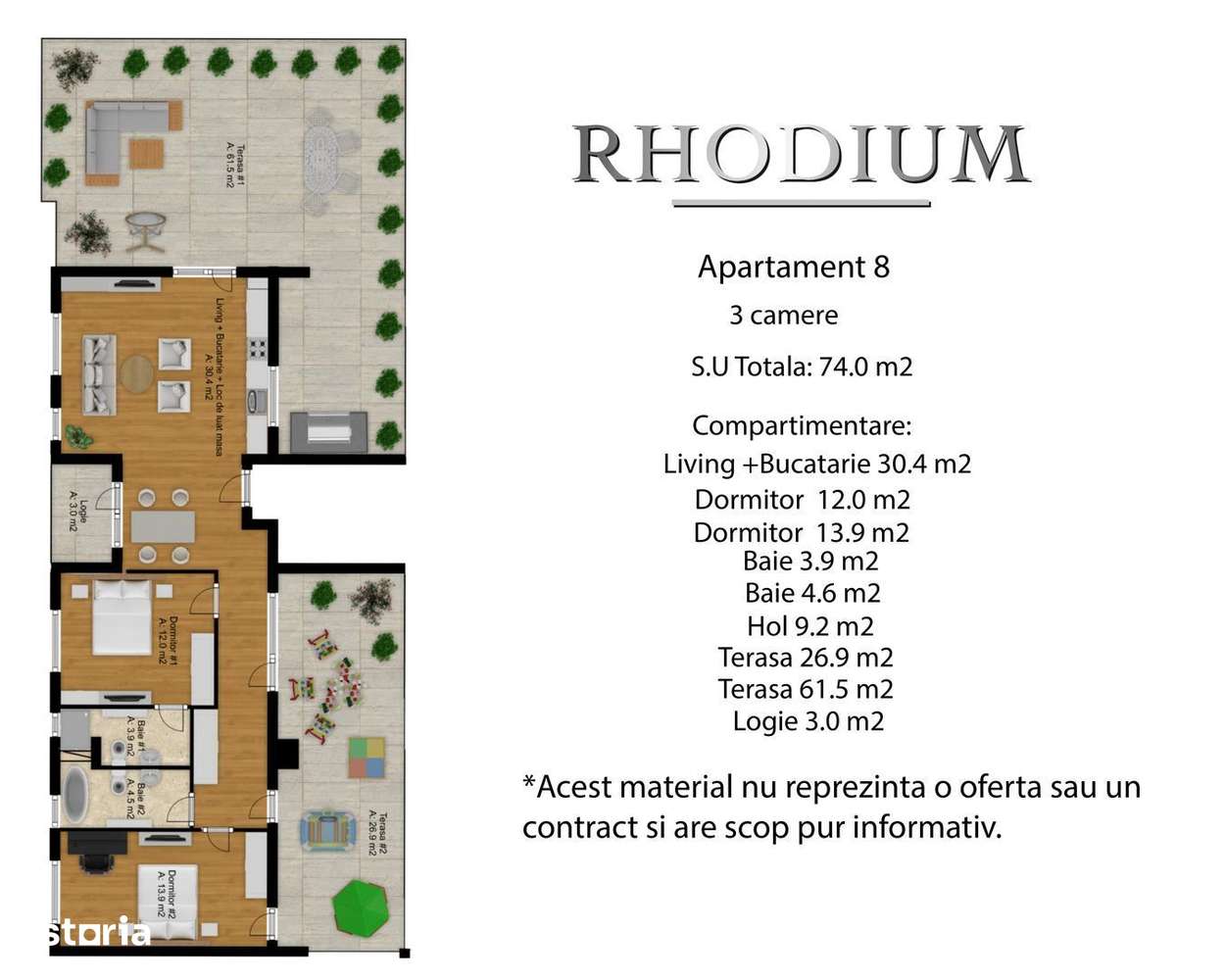 Apartament 3 camere, str. Cetății – Direct dezvoltator, 0% comision - Imagine principală: 2/17