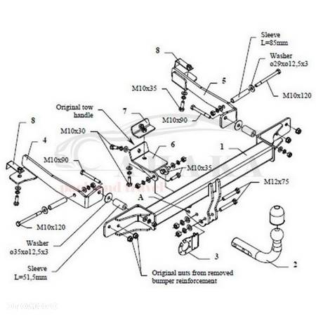 Hak Holowniczy Odkręcany Do Honda Accord Tourer Kombi 2003-2008 - 5