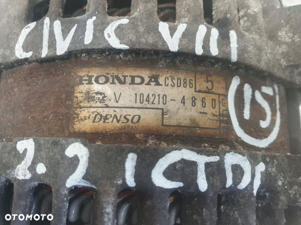 Honda Civic VIII 2.2 iCDTI ALTERNATOR denso 104210-4860 - 2