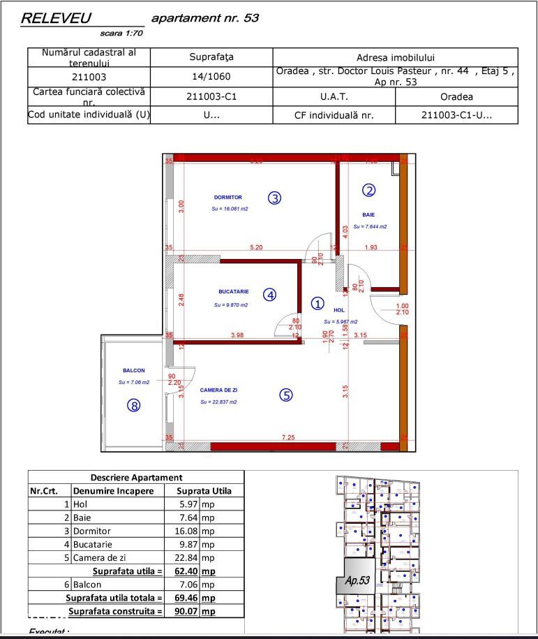 Apartament 2 camere Louis Pasteur langa spitalul Judetean