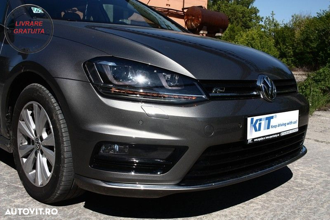 Kit Exterior Complet VW Golf VII 7 (2012-2017) cu Faruri 3D LED DRL Dinamic R-Line- livrare gratuita - 15