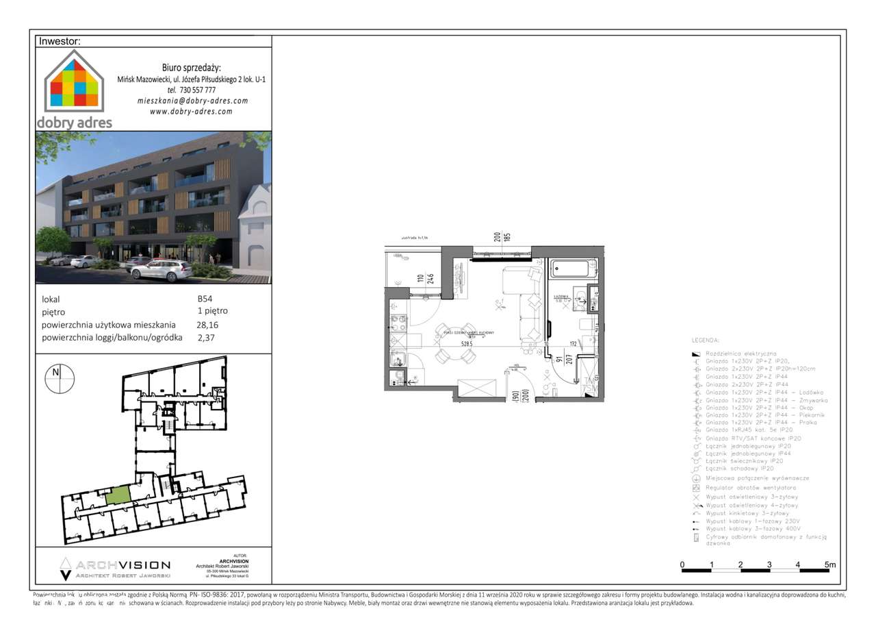 Okrzei 9 | mieszkanie 1-pok. | B54 - Pełny obrazek: 2/12