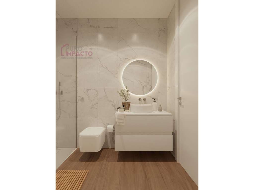 NOVO T2 R/C com varanda e vista mar em Espinho-11