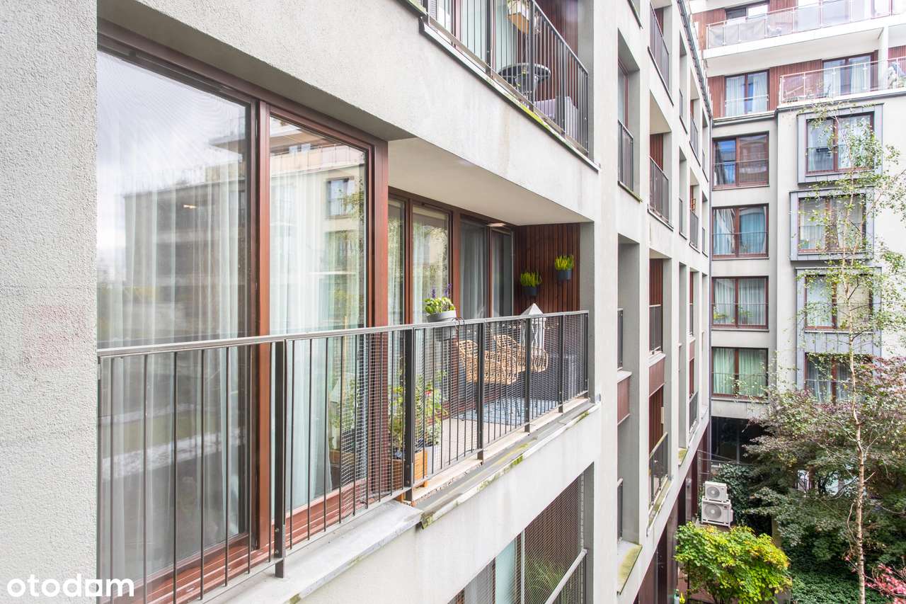 Nowoczesne 2 pokoje | widok na rzekę i zielone patio | centrum miasta-13