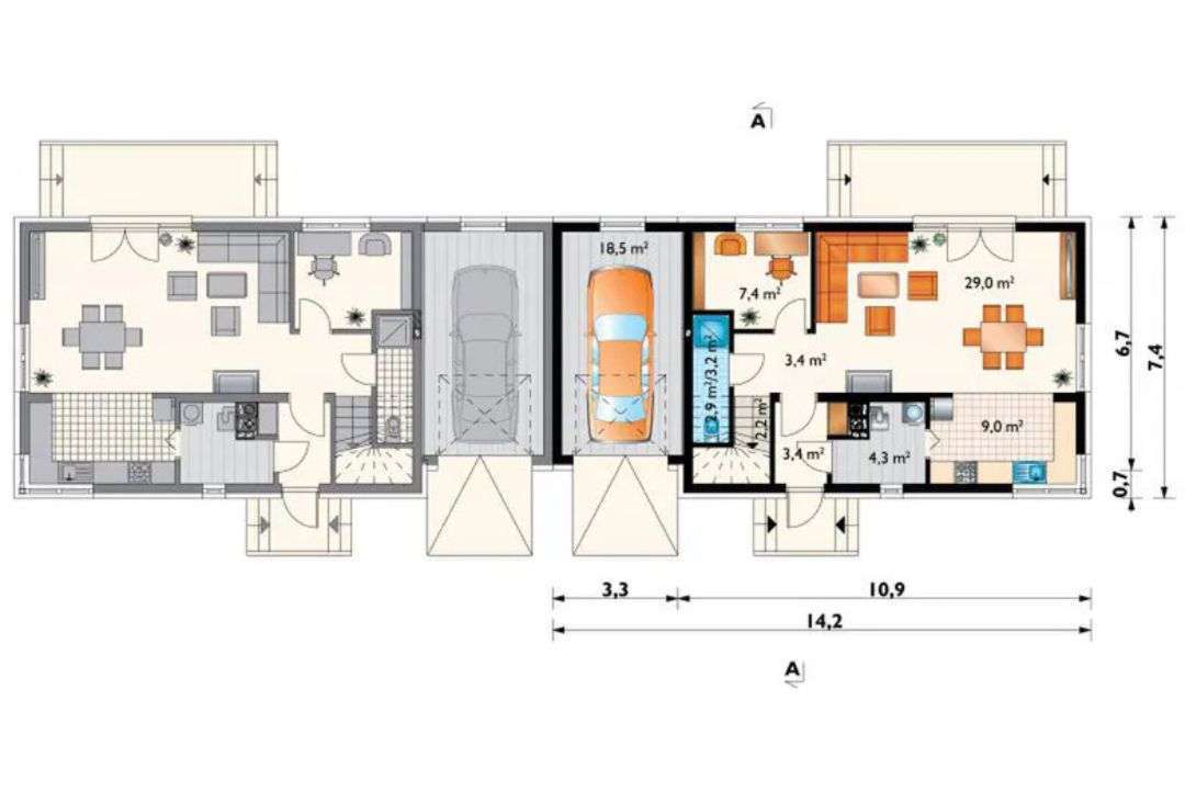 Dom w zabudowie bliźniaczej, 5 pokoi, 135m2 + garaż-8