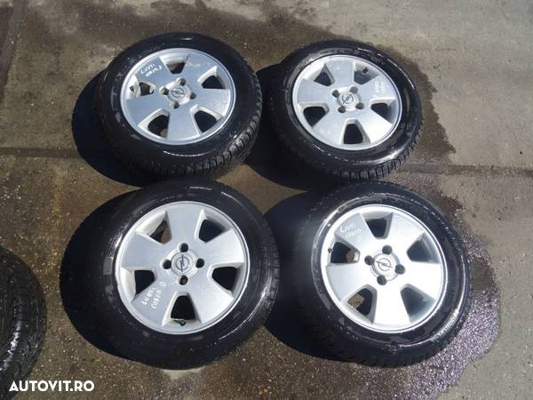 Vand Jante aliaj cu Cauciucuri M+S Opel Corsa D 185/65 R15 din 2007 cod: 24437244 - 2