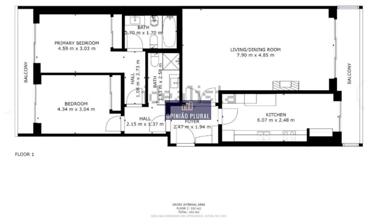 T2 de Luxo com Varandas e Garagem Dupla em S. Félix da Marinha-21