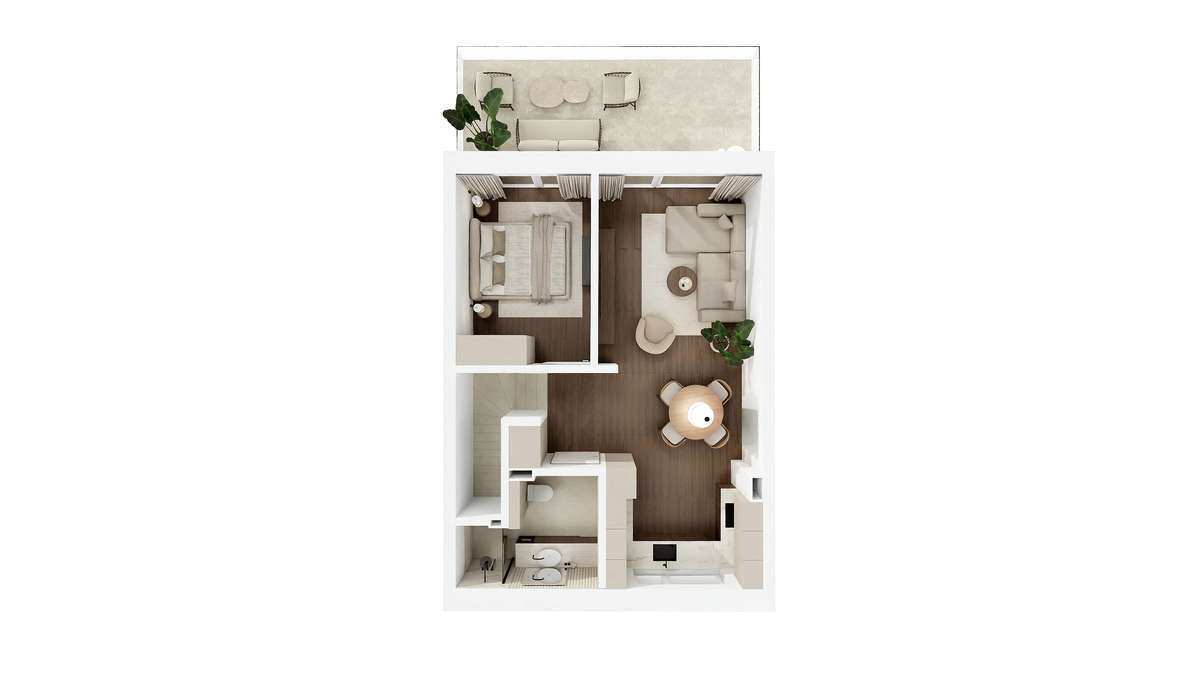 Osiedle przy ul. Bielasa | 2 pokoje z dużym balkonem | 45,48m2 - Pełny obrazek: 2/13