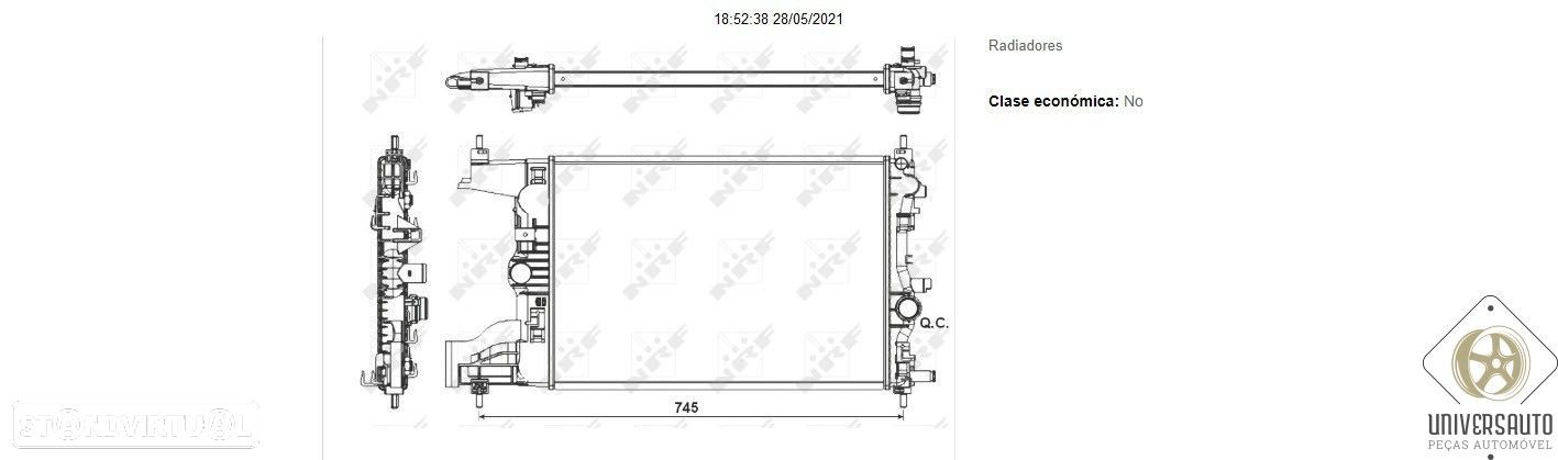 RADIADOR AGUA OPEL ASTRA J 2010 - 1