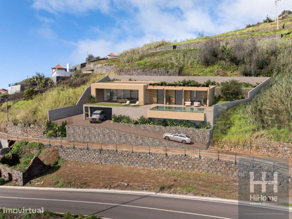 Moradia Térrea T3 + 1 Contemporânea com Piscina e Vista Mar - Grande imagem: 5/12