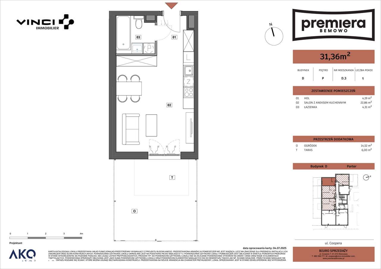 1-pokojowe mieszkanie 31m2 + ogródek Bez Prowizji - Pełny obrazek: 2/3