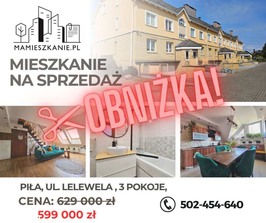 Przestronne mieszkanie dwupoziomowe ul. Lelewela