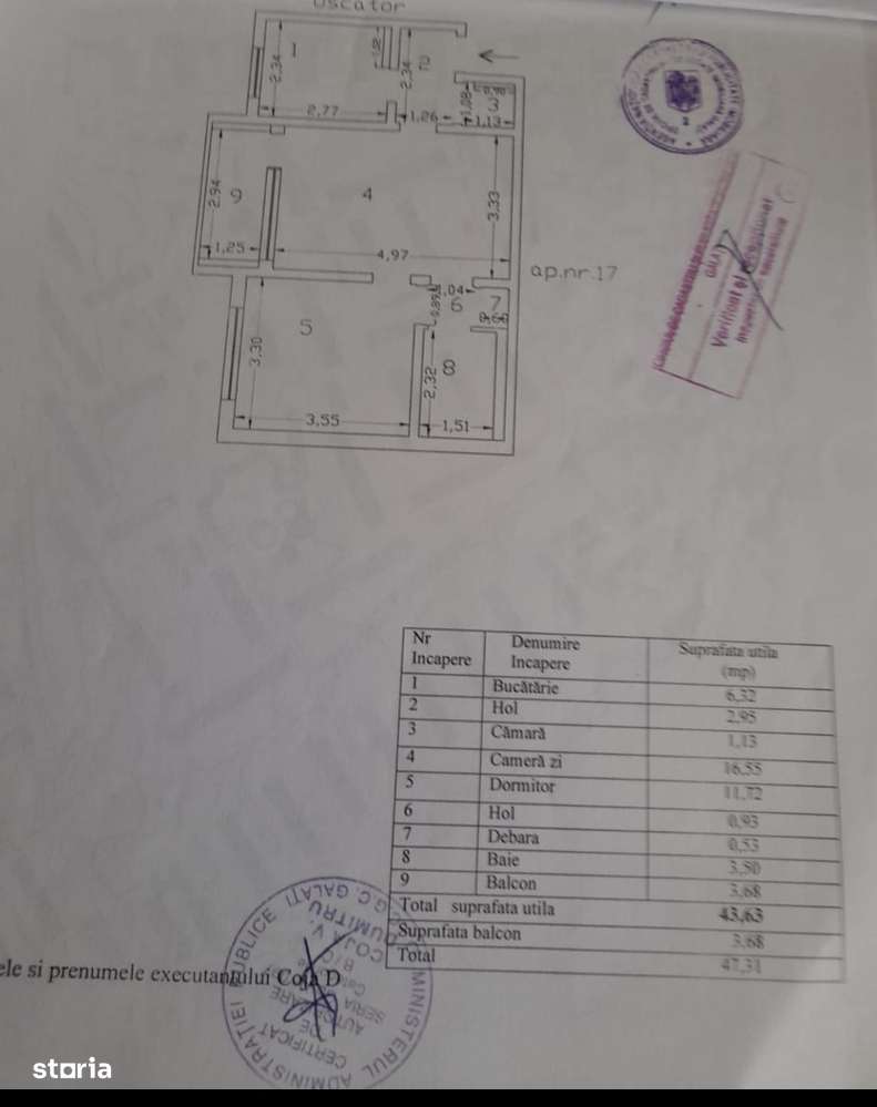 Apartament cu 2 camere Tiglina I