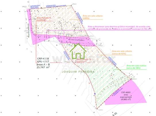 Terreno urbano com 26.588 m2, em Alfena, Concelho de Valongo, junto a-5