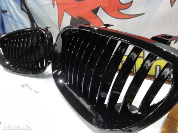 Grelha frontal BMW E60, E61 2003-2010 preto piano brilhante M-Performance Look - 9