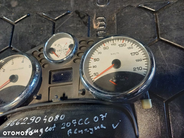 Peugeot 207 benzyna licznik zegary 9662904080 - 3