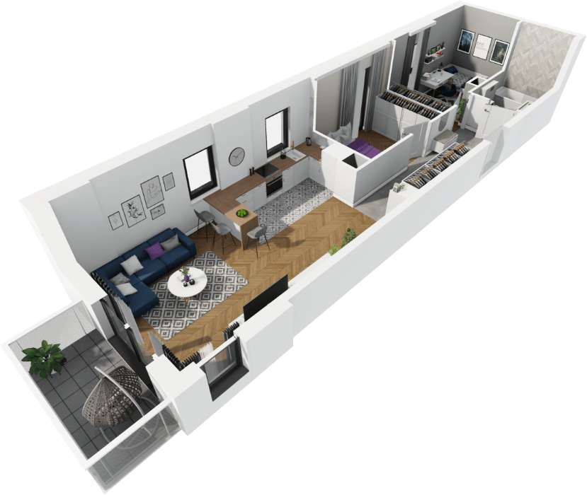 Miejsce w hali GRATIS > 3 pokoje > 2 Balkony > KLUCZE styczeń !-1