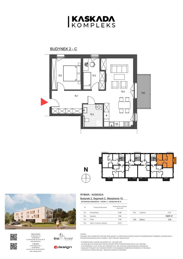 Funkcjonalne 63 m² z balkonem i widokiem na zieleń – Na Okrzeszyńcu-12