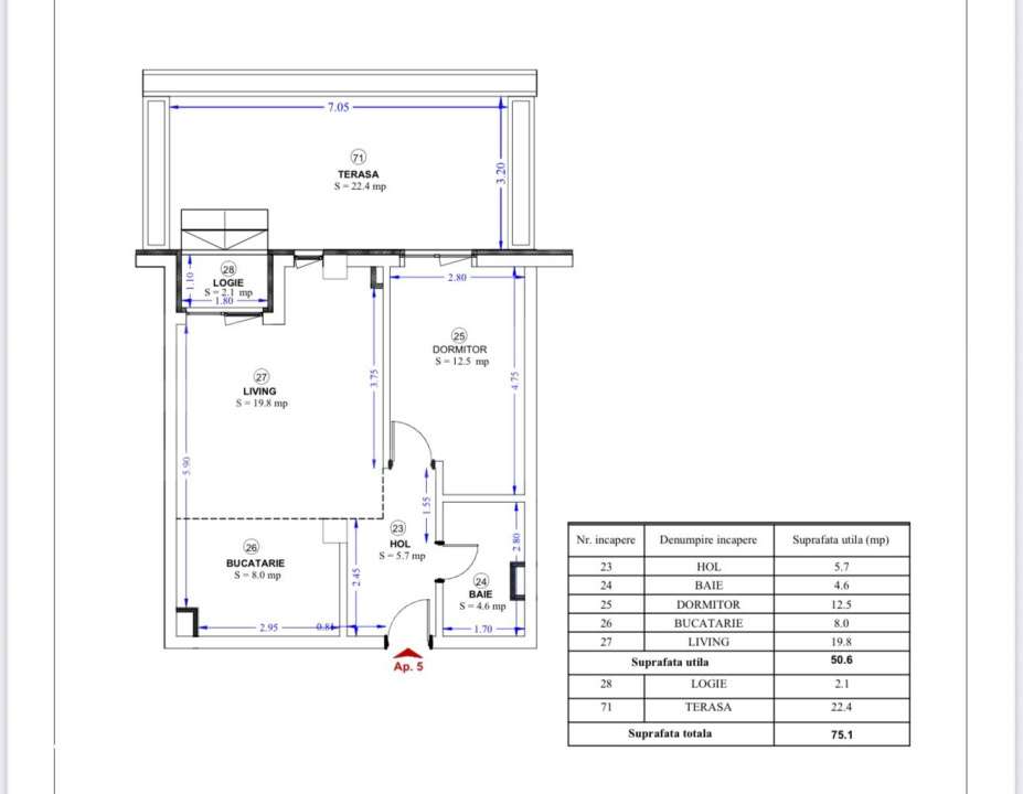 Apartament de vanzare, 50 mp, zona Torontaluli — fotografia 1