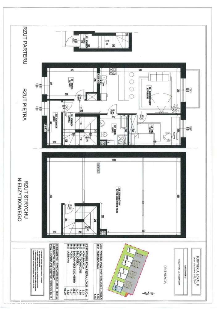 Piętro + wysokie poddasze 130m2,ogórdek, 2 x MP-2