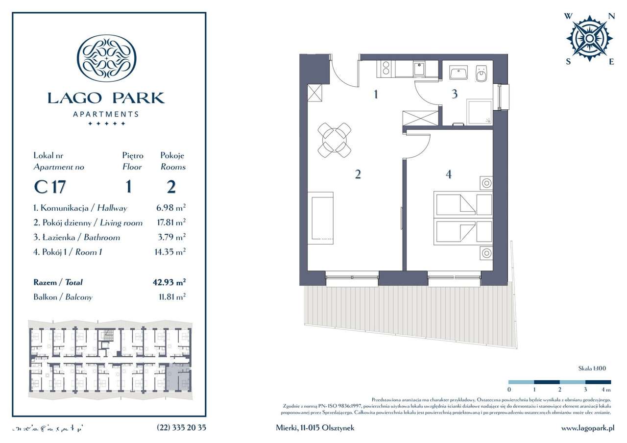Lago Park Apartments | mieszkanie 2-pok. | C17 - Pełny obrazek: 2/7