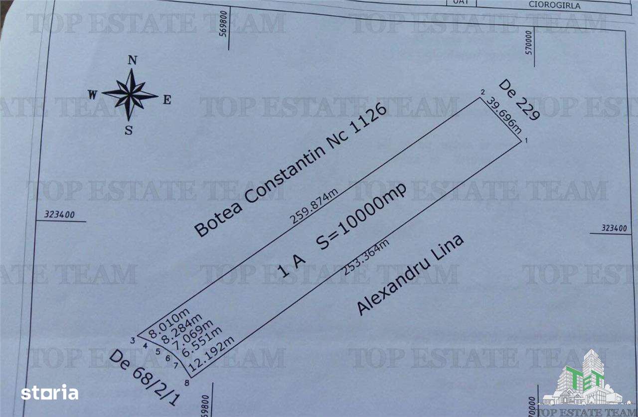 SUPER-PRET Teren 1ha intravilan intre A0, padure si raul Sabar - Imagine principală: 5/6