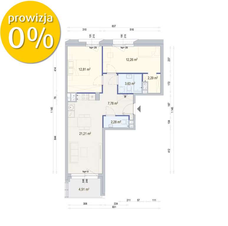 Galeria Mokotów | 3 -pokoje+Loggia 5 m2 |Promocja-5