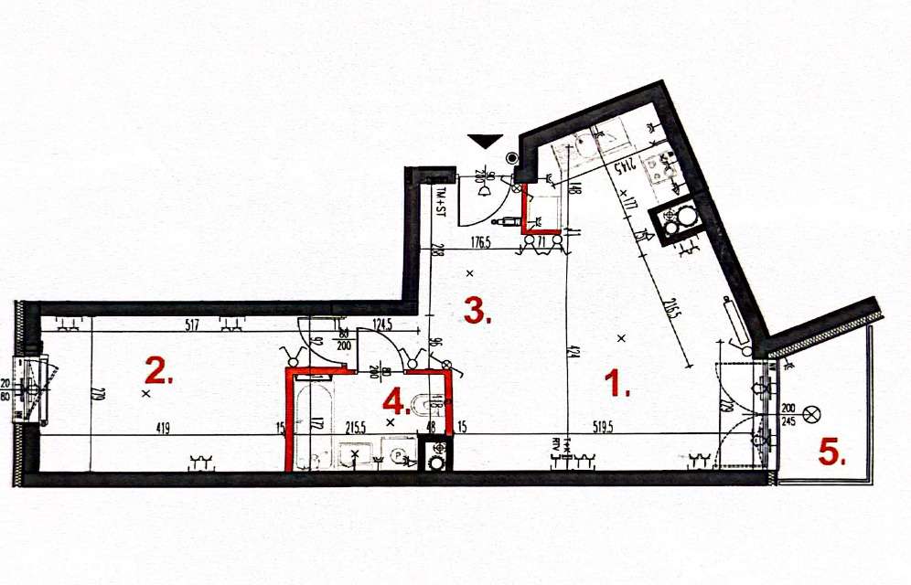 Nowoczesne 2 pokoje w oryginalnym rozkładzie-17