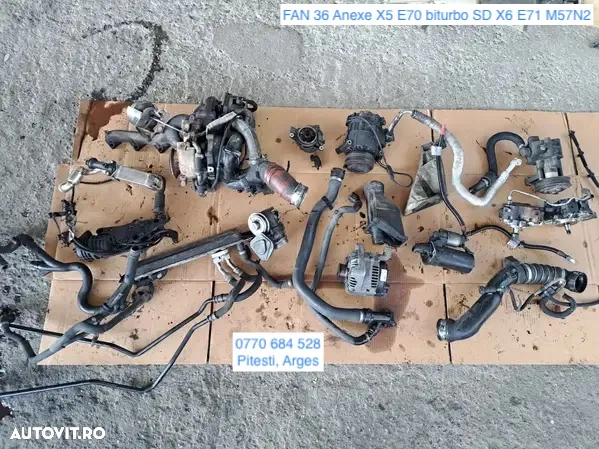 Anexe motor M57N2 Bmw X5 E70 3.5 biturbo SD 335 E92 X6 E71 turbina rezervor vacuum racitor gaze compresor Ac racitor ulei cutie viteze alternator electromotor pompa inalta presiune - 1