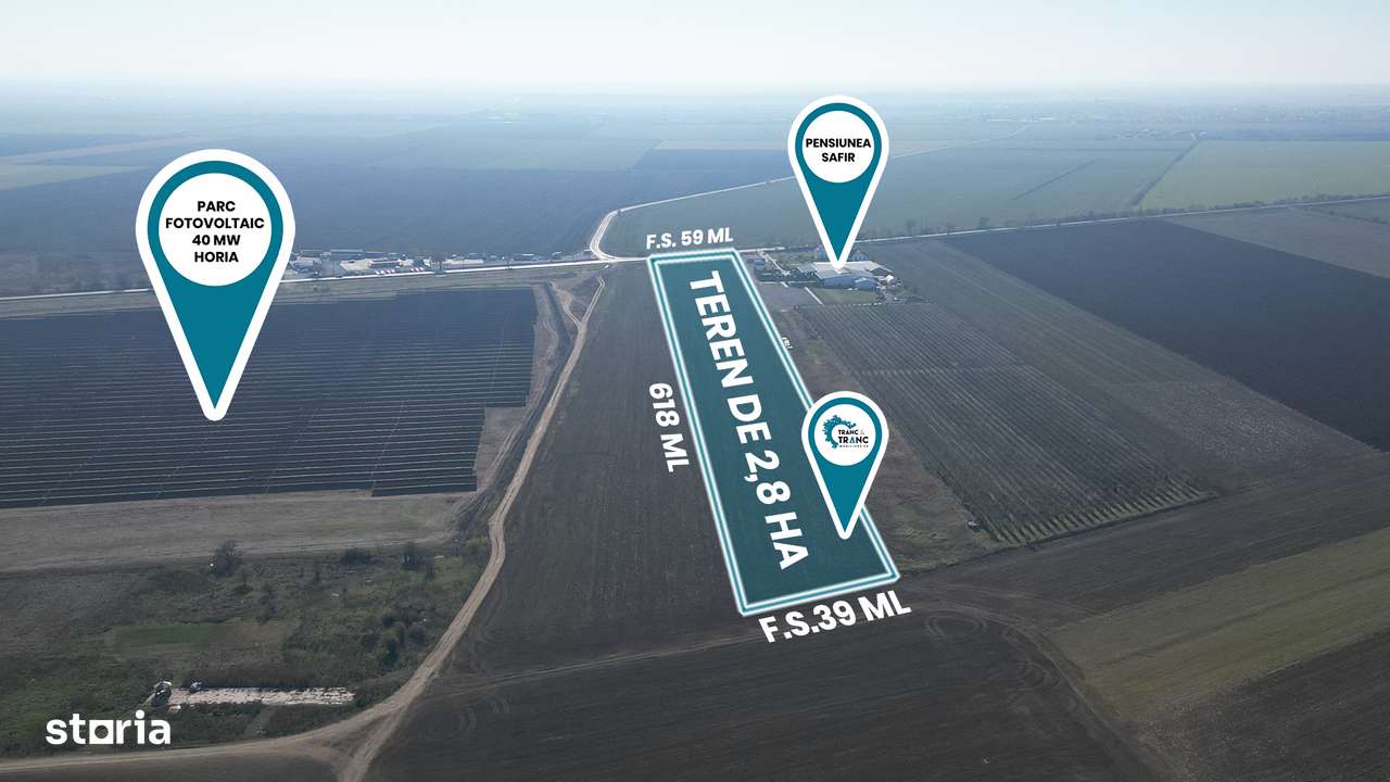 Teren de 2,8 ha pentru dezvoltare industriala, horeca sau fotovoltaice - Imagine principală: 4/4